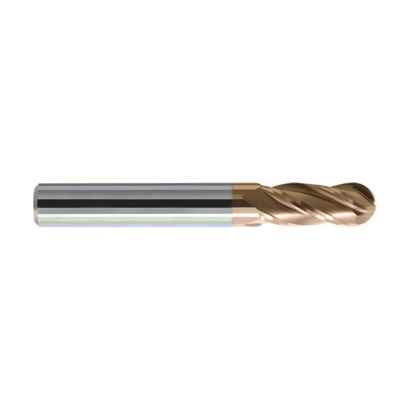 Kugelfräser HM-4B-R4.0 KMG555 mit Radius 4.0 mm und 4 Schneiden, beschichtet