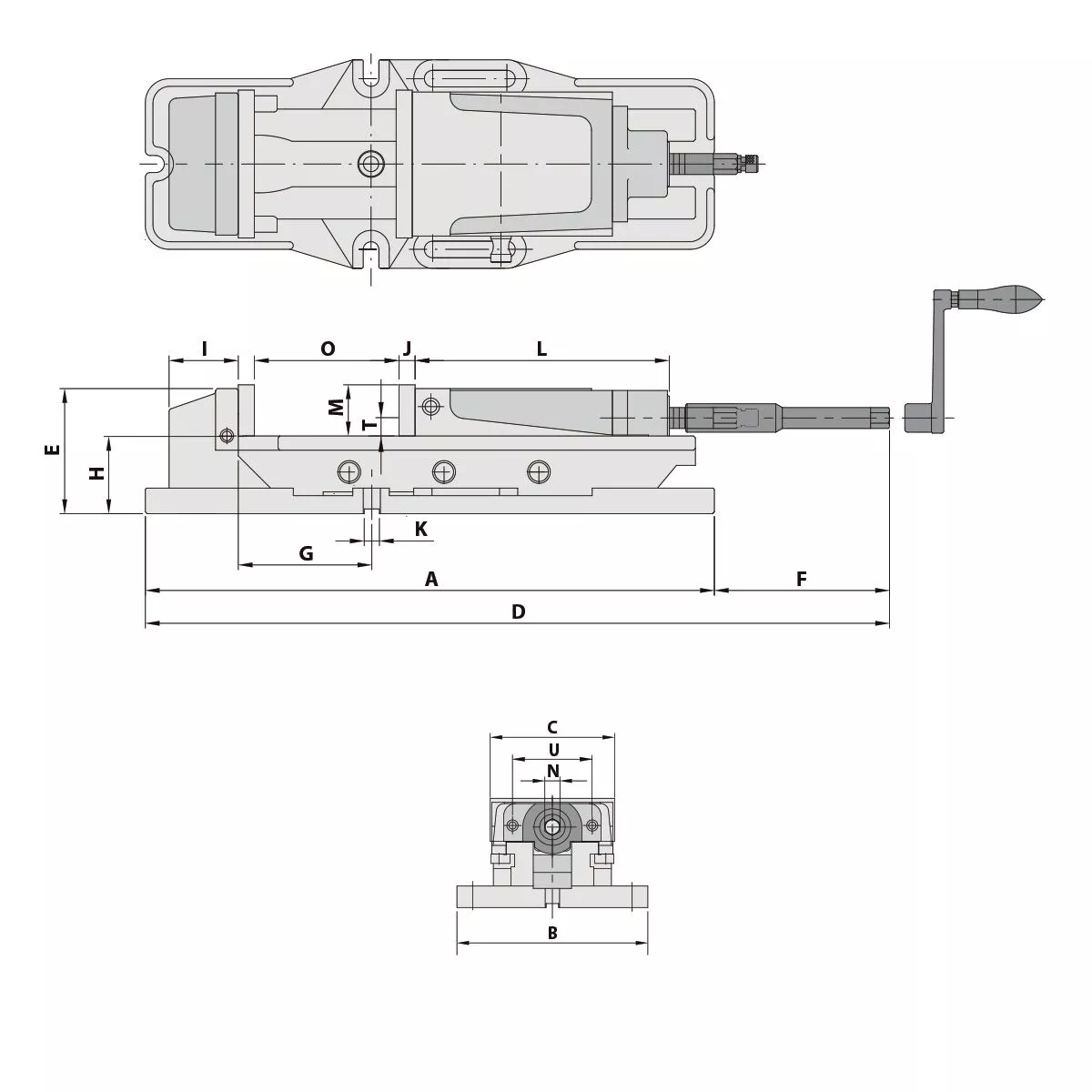 Präzsionsschraubstock HP-40A hydraulisch