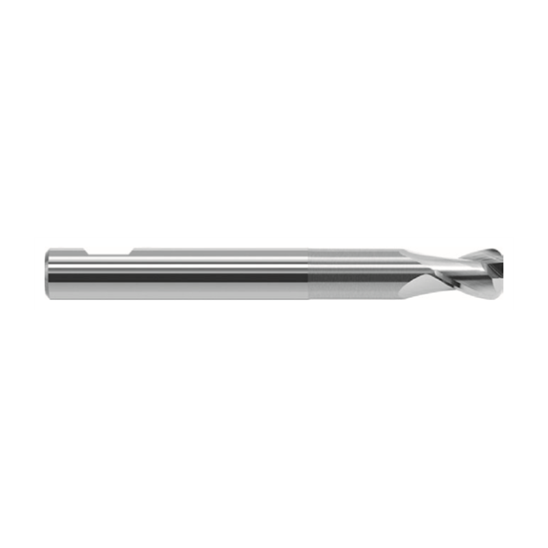 Aluminium-Fräser ZCC-CT ALG-2R-D8.0R1.0-W mit Ø 8.0, 2 Schneiden, R=1.0, beschichtet