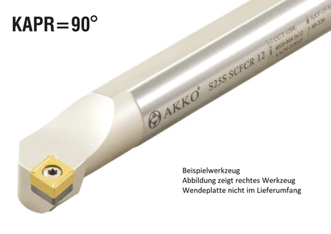 Akko-Bohrstange ø 32 mm für CC.T. 1204..
rechts, 90° Anstellwinkel, ohne Innenkühlung