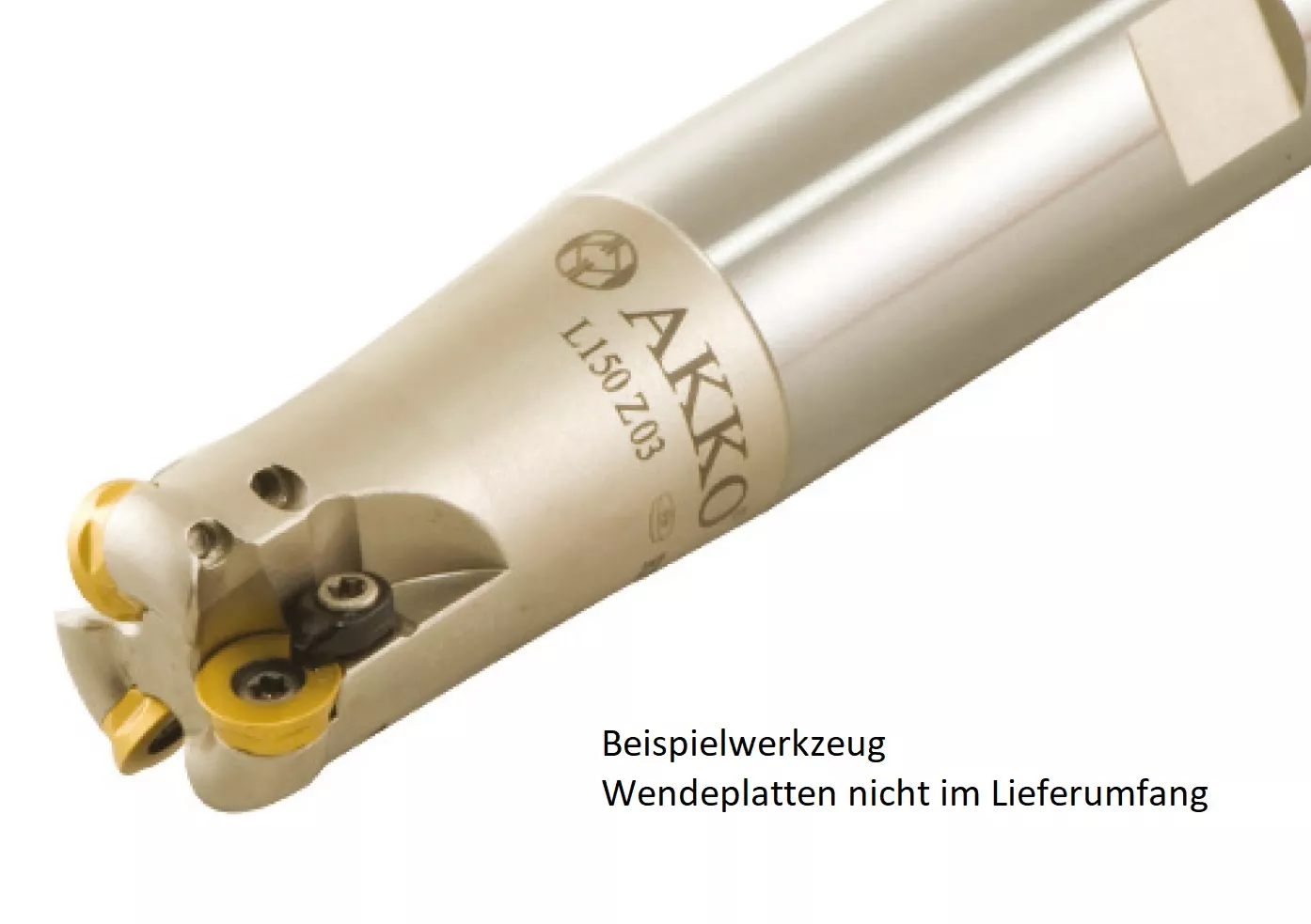 AKKO Hochvorschub-Schaftfräser mit 25 mm Durchmesser und 200 mm Gesamtlänge, zylindrischer Schaft, Z=2