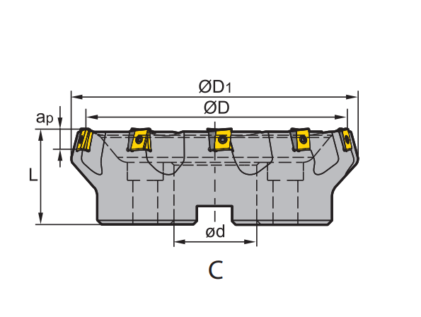 Planfräser FME04 Kr: 75° 