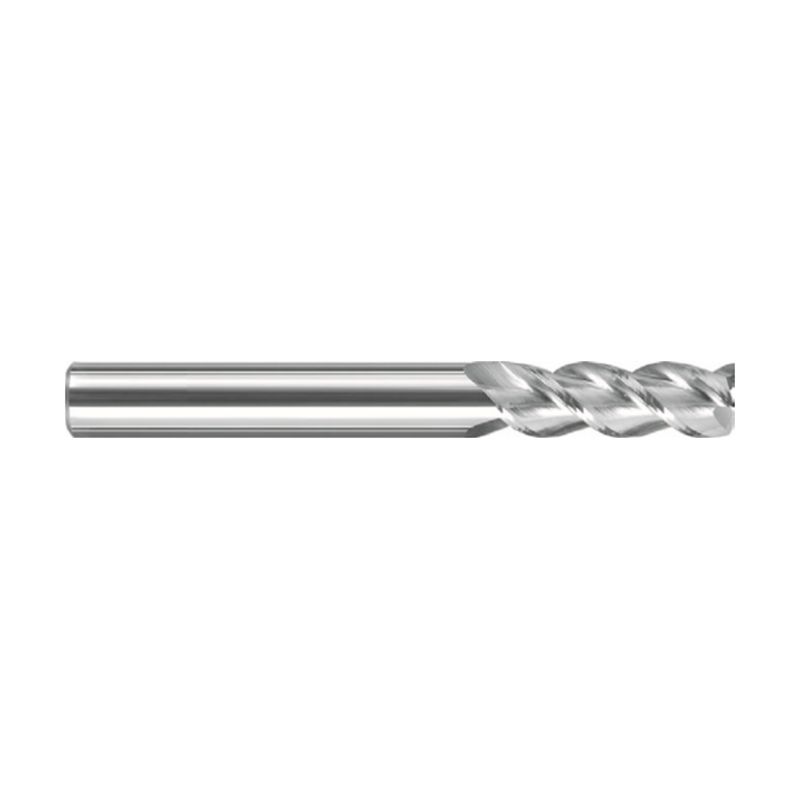 Aluminium-Fräser AL-3E-D3.0 YK30F mit Durchmesser 3.0 mm und 3 Zähnen, unbeschichtet