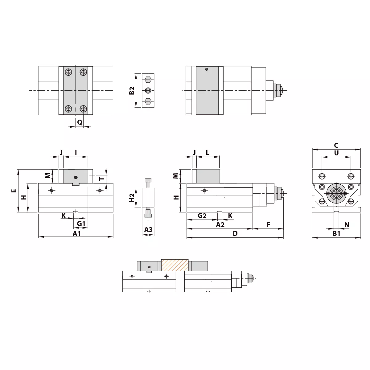 Präzisionsschraubstock AOM-200/HV mechanisch mit Spannkraftverstärker