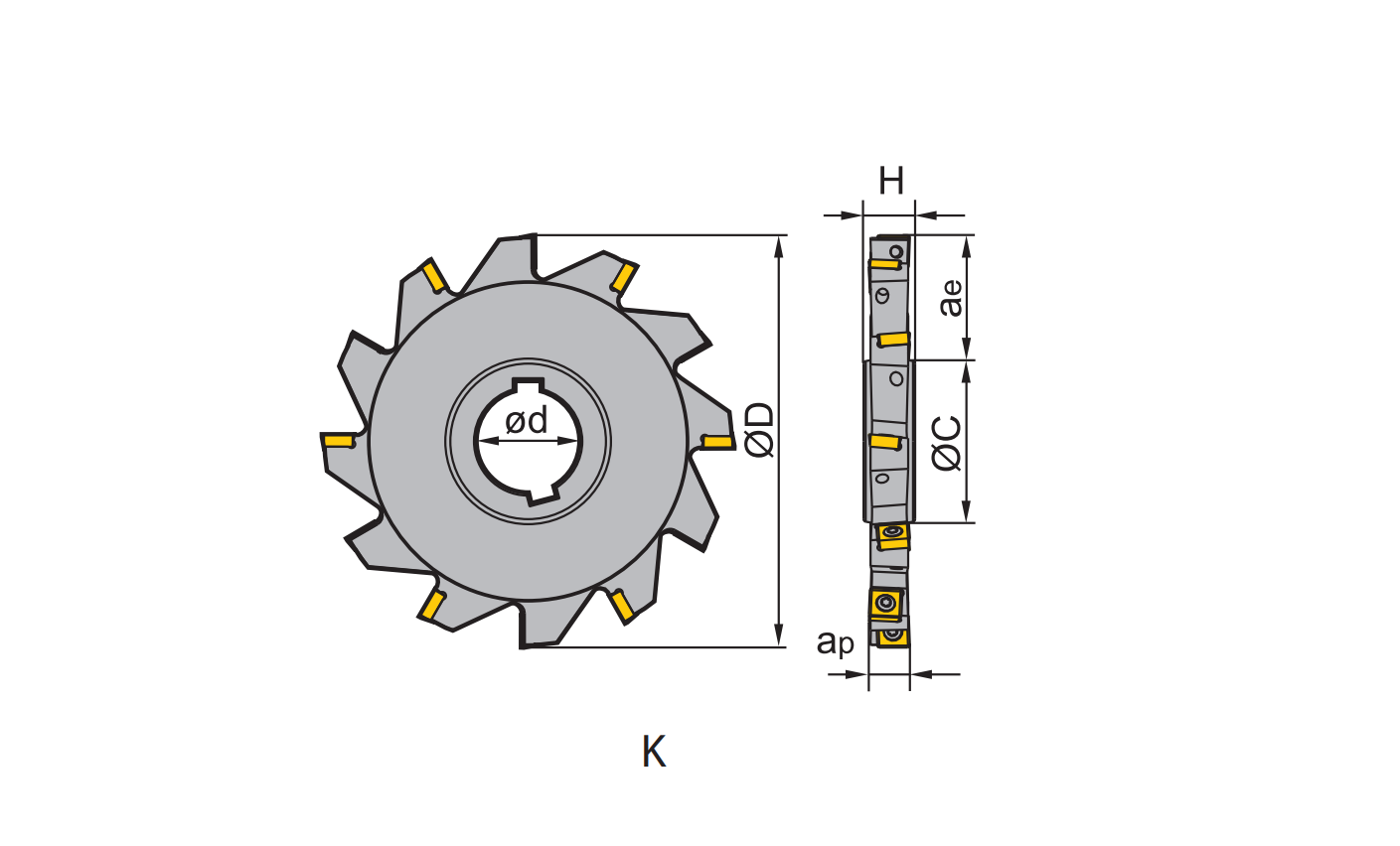 Scheibenfräser SMP03 Kr: 90° 