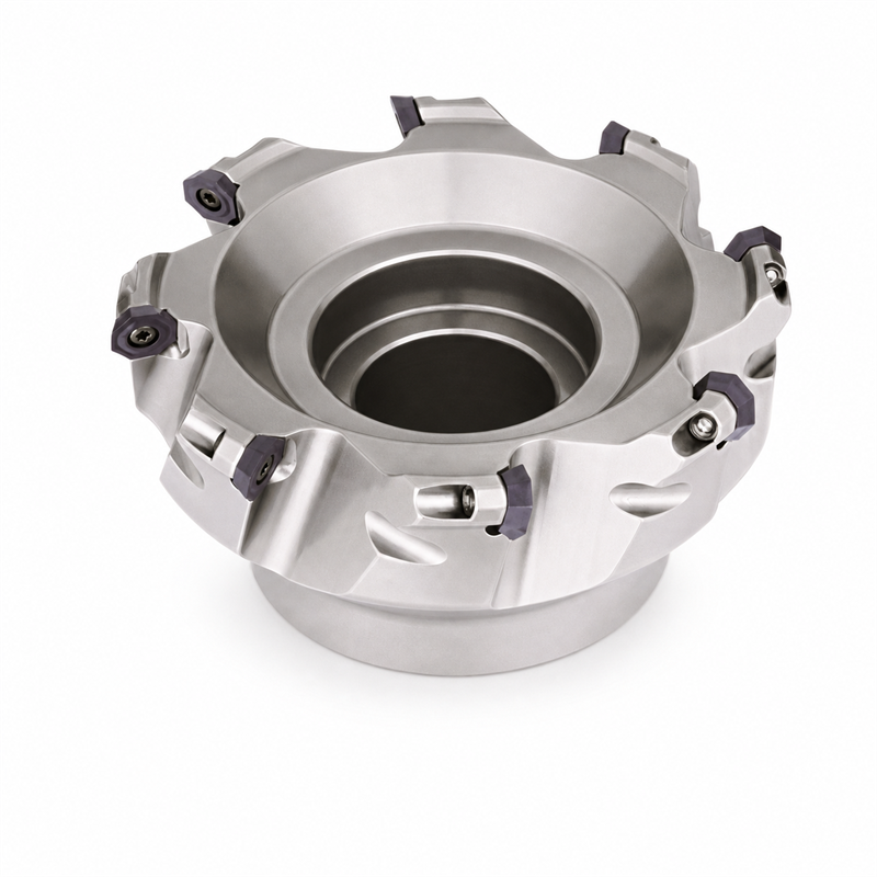 Planfräser Ø 63 mm mit 5 Schneiden, Schneidenwinkel 22°, OF05, Krümmung 45°, IKZ