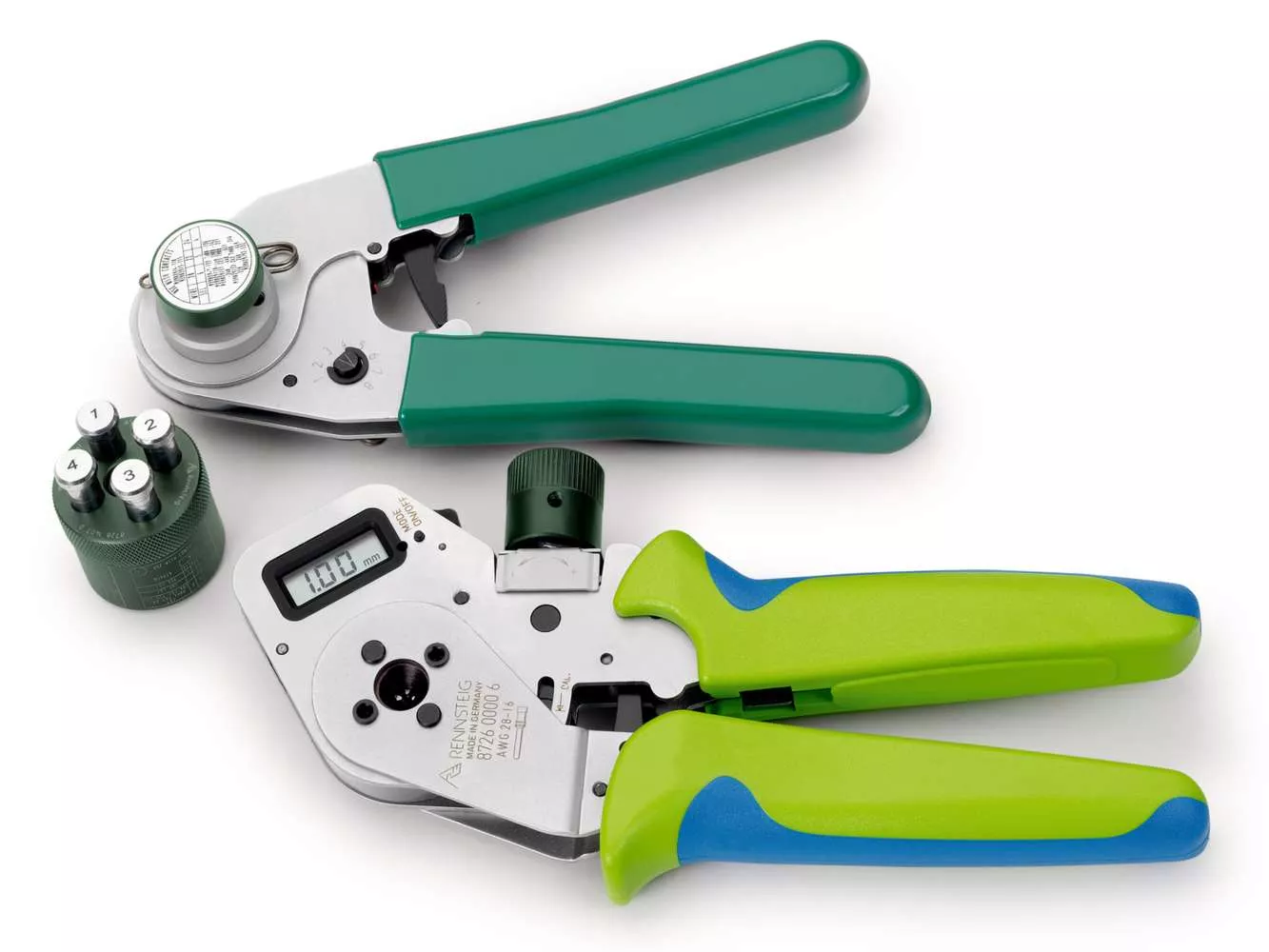 Vierdornzange DigiCrimp® für Luftfahrt-Kontakte 0,08 - 2,5 mm² / AWG 28 - 16