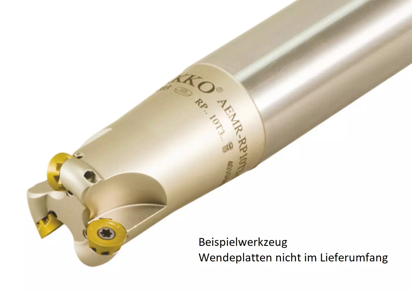 AKKO-Hochvorschub-Schaftfräser ø 40 mm für Wendeplatten, kompatibel mit Mitsubishi RPMT 1606.... Schaft-ø 32, mit Innenkühlung, Z=2