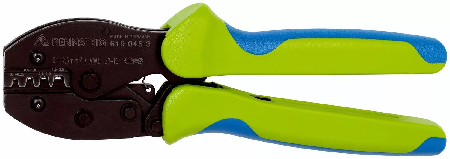 Crimpzange PEW 9 für unisolierte Flachsteckverbinder 0,1 - 2,5 mm²