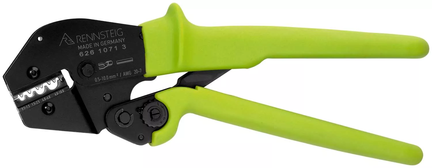 Crimpzange PEW 16 für Stoßverbinder und isolierte Verbinder 0,5 - 10,0 mm²