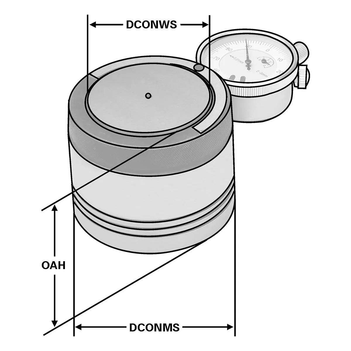 Null-Einstellgerät mechanisch ohne Magnet