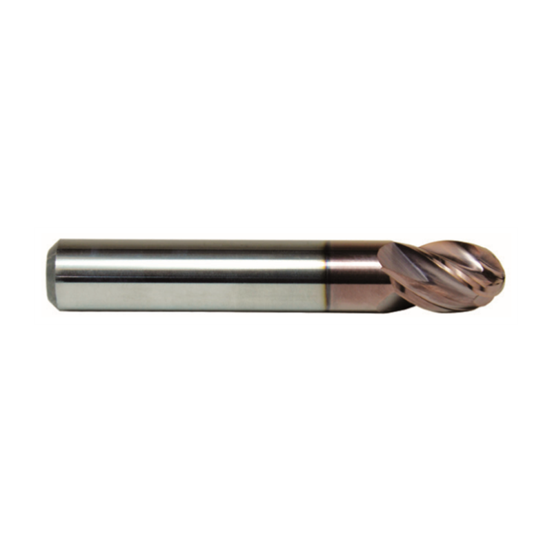 Kugelfräser TM-4B-R10.0 KMS405 von ZCC Cutting Tools mit R=10.0, Z=4 und beschichtetem Schaft HA