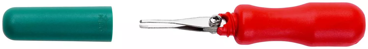 Entriegelungswerkzeug für Flachstecker 19729-10 mit Doppelklinge 1,0 x 1,5 mm, Einstellmaß 3,3 mm