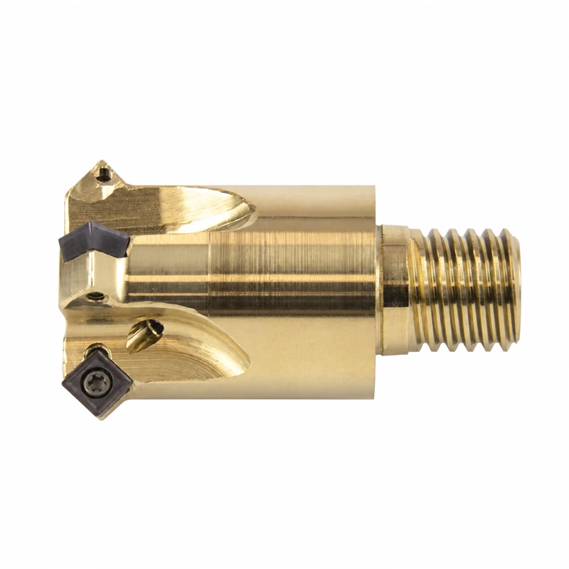 Einschraubfräser QCH-20-SPGT05-Q12-45-04 mit Durchmesser 20 mm und 4 Schneiden, Ansicht von vorne