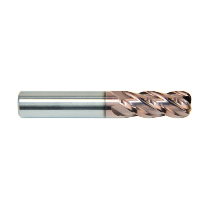 TM-4R-D10.0R2.0 KMS405 Titan-Fräser mit Durchmesser 10 mm, 4 Zähnen und 2.0 mm Radius, beschichtet