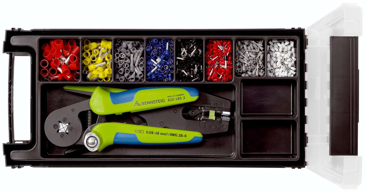 Sortimentskasten für isolierte Aderendhülsen 0,5 - 10 mm² mit 707 020 + 610 185 3