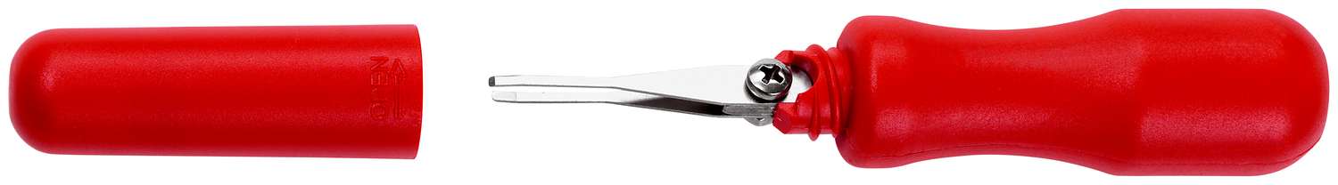 Entriegelungswerkzeug für Flachstecker 19729-06 V mit Doppelklinge 0,6 x 1,5 mm, Einstellmaß 3,3 mm