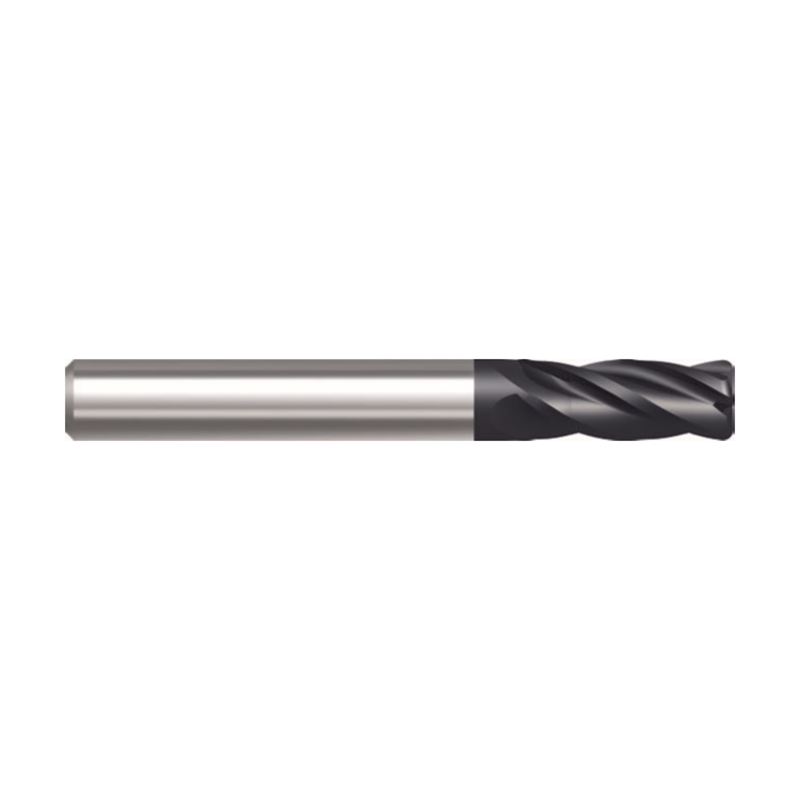 VHM-Fräser PM-4R-D3.0-R0.2 KMG405 mit 4 Schneiden, Durchmesser 3.0 mm, Radien 0.2 mm, beschichtet
