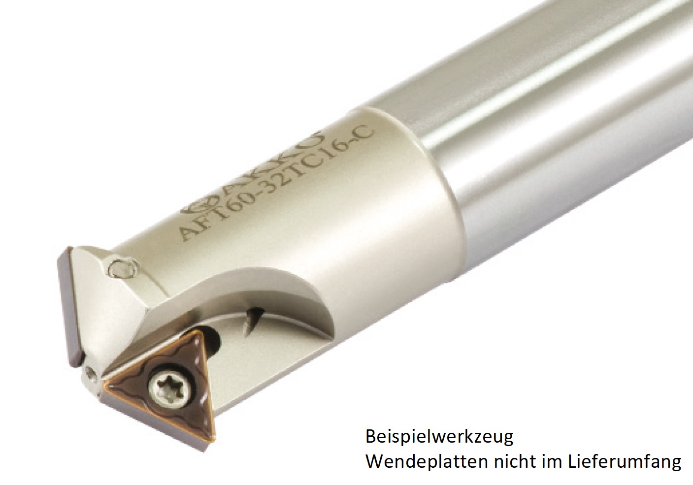 AKKO-Gewindefräser ø 40 mm, kompatibel mit ISO-Gewinde-Fräsplatte TC.T 16T304, Gesamtlänge = 250, mit Innenkühlung

