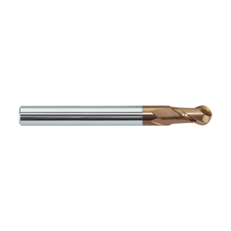 HM-2BL-R3.5 Kugelfräser mit 3.5 mm Radius, 2 Schneiden, HA Schaft und Beschichtung