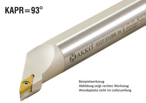 Akko-Bohrstange mit 32 mm Durchmesser, 93° Anstellwinkel, 300 mm lang, rechts, ohne Innenkühlung