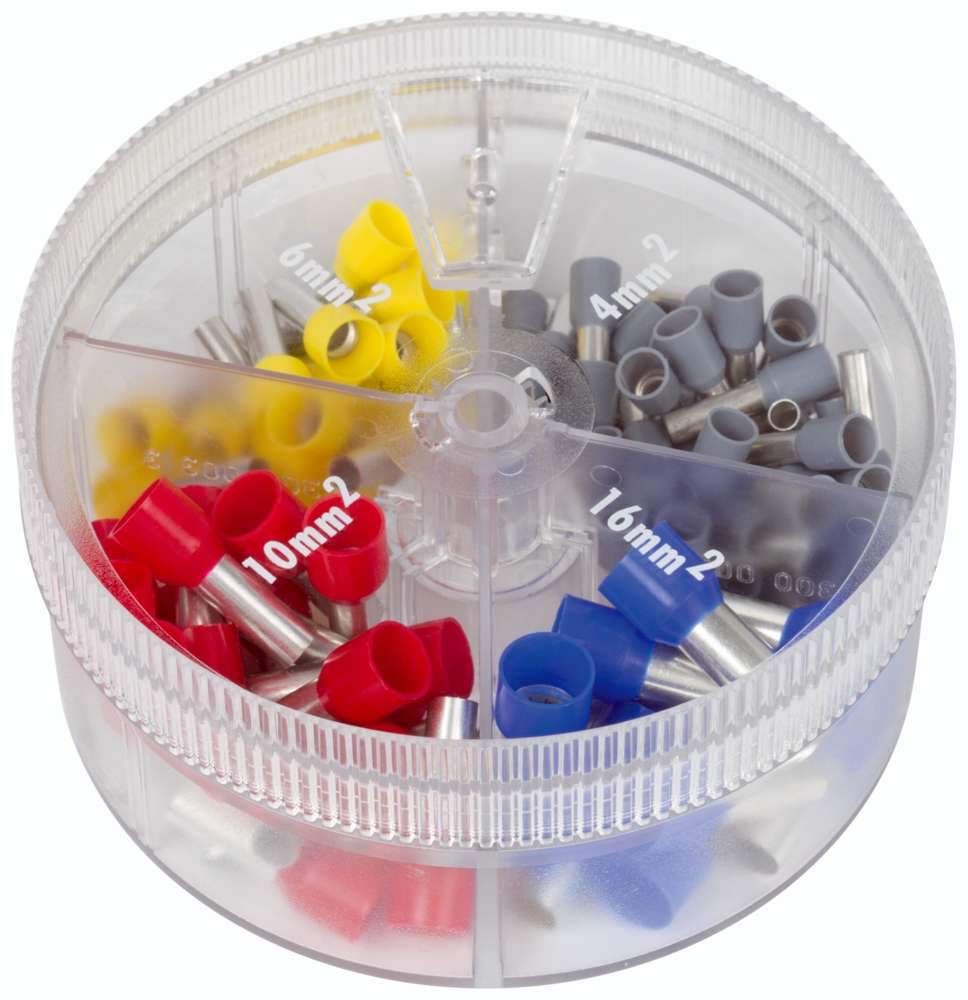 Sortimentsbox 1 mit isolierten Aderendhülsen 4 - 16 mm²