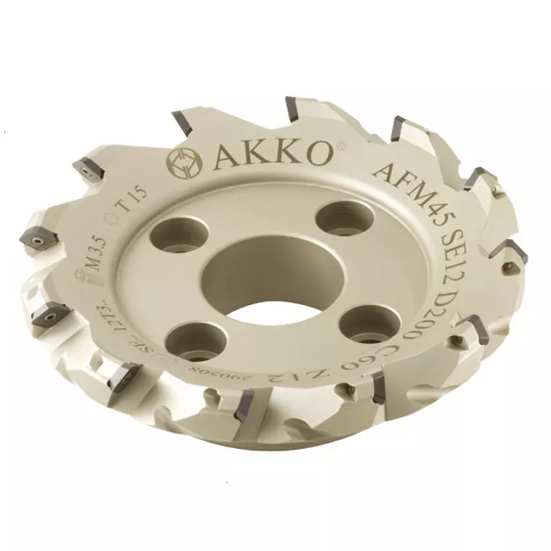AKKO-Planmesserkopf ø 63 mm, 45° Anstellwinkel, kompatibel mit Sandvik R245-12T3 und ZCC SE.. 12T3.. Schaft-Ausführung ø 22 mm (Typ A), mit Innenkühlung, Z=5 AKKO-Planmesserkopf ø 63 mm, 45° Anstellwinkel, kompatibel mit Sandvik R245-12T3 und ZCC SE.. 12T3.. Schaft-Ausführung ø 22 mm (Typ A), mit Innenkühlung, Z=5
