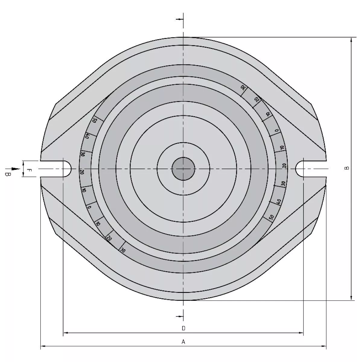 Drehplatte für Maschinenschraubstock ATW-810