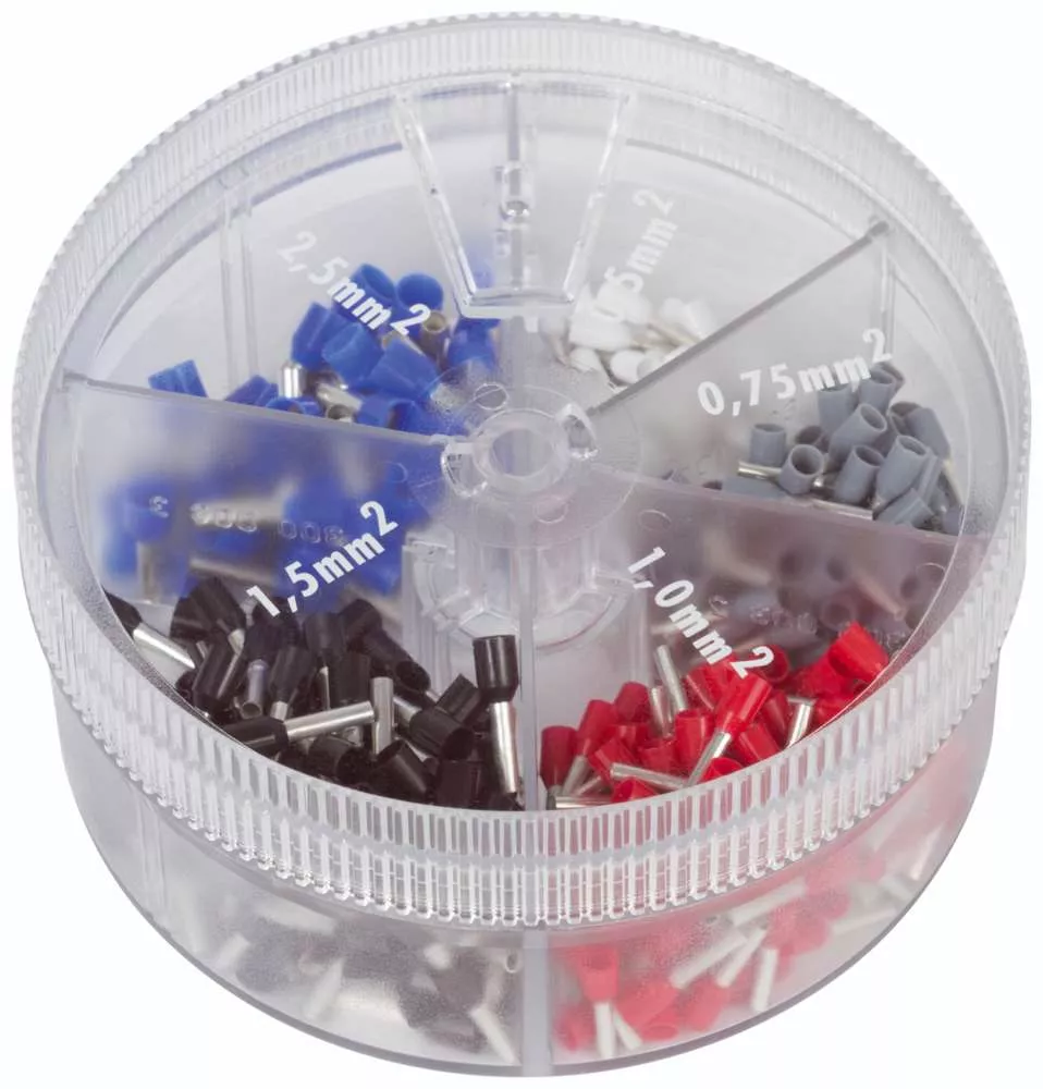 Sortimentsbox 1 mit isolierten Aderendhülsen 0,5 - 2,5 mm²