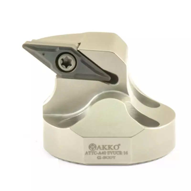 AKKO-Wechselkopf für schwingungsgedämpfte Bohrstange, ø = 25 mm, für Wendeplatte VC.T 1103.., mit Innenkühlung, für eine hohe Oberflächenqualität bei großer Auskraglänge, rechte Ausführung 