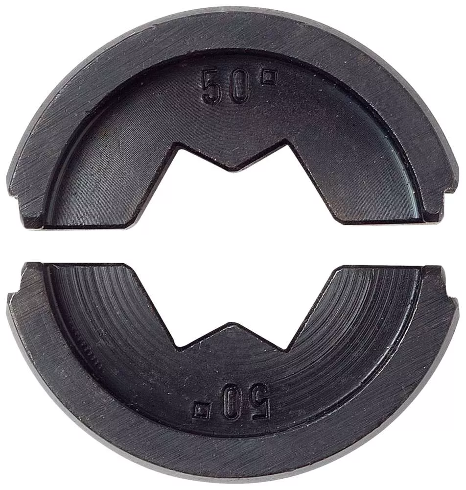 Crimpeinsatz WM-Form für handelsübliche Cu-Rohrkabelschuhe, Pressbreite 6 mm, Cu 50 mm²