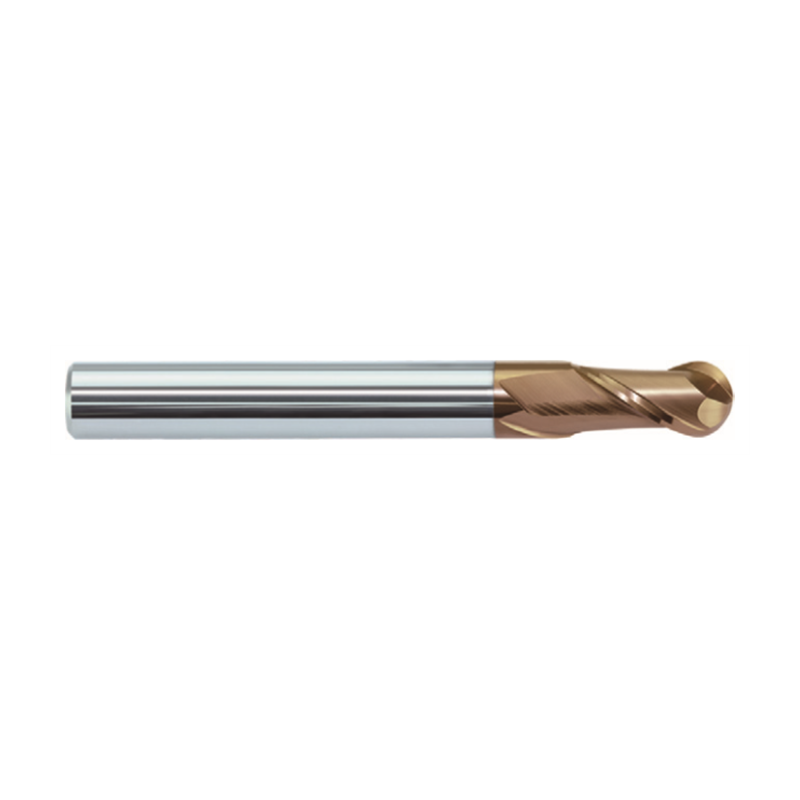 ZCC Kugelfräser HM-2B-R2.5 KMG555, Radius 2.5 mm, 2 Schneiden, HA Schaft, beschichtet