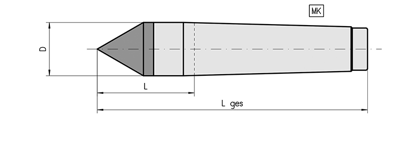 Feststehende Präzisions-Zentrierspitze Typ 548 - Serie 500