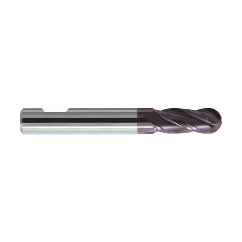 ZCC Cutting Tools EPM-4BL-R8.0-W Kugelfräser mit R=8.0, Z=4 und beschichtetem Schaft HB