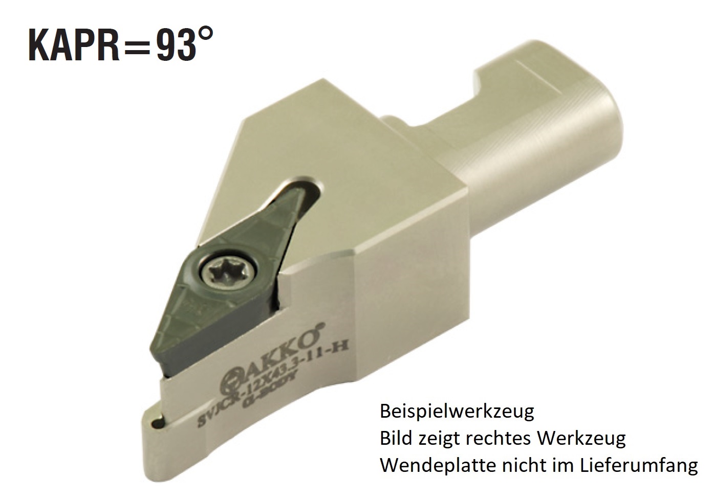 AKKO-Wechselkopf Größe 16 für modulares Langdrehautomaten-Werkzeug SEC-tools
rechts, für ISO-WSP VC.T 110302, ohne Innenkühlung