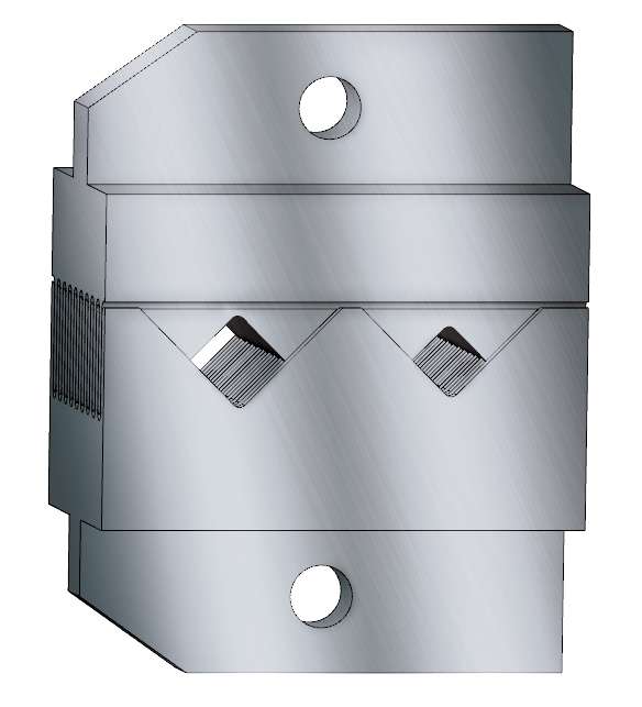 Spezial-Crimpeinsatz für Aderendhülsen, max. Crimp-Länge 20 mm, 16 mm² / 10 mm², Systemmaß 22 mm