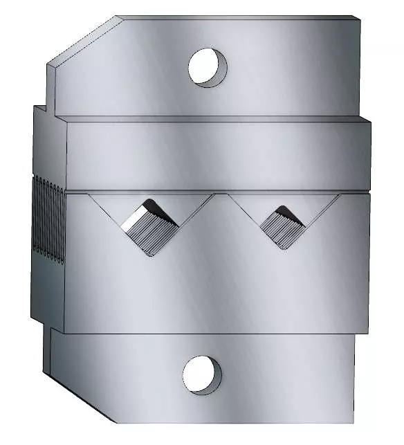 Spezial-Crimpeinsatz für Aderendhülsen, max. Crimp-Länge 20 mm, 16 mm² / 10 mm², Systemmaß 22 mm