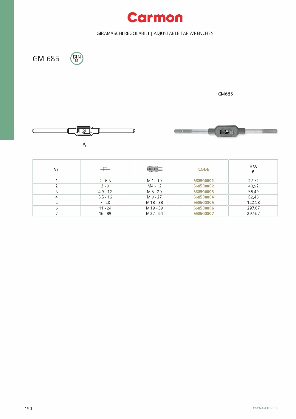 Carmon GM 685 Windeisen M 9 - 27