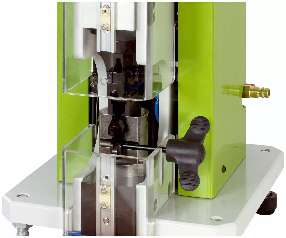 Crimpmaschine CM 25-2 mit Crimpeinsatz für geschirmte Steckverbinder TM11 – Hirose