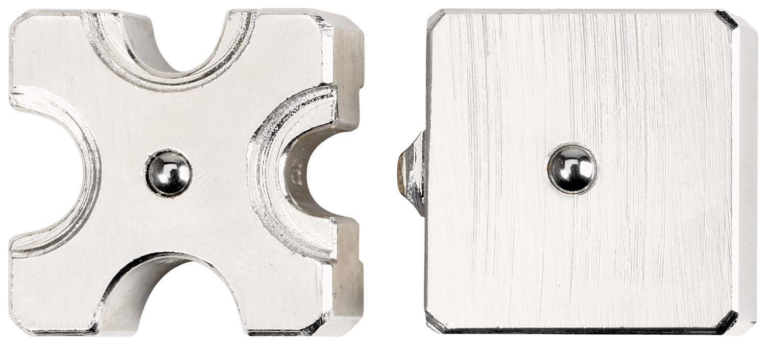 Vierfach-Matrize für Quetschkabelschuhe ohne Isolation, drehbar, Pressbreite 7 mm, Cu+Al 10/16/25/35 mm²