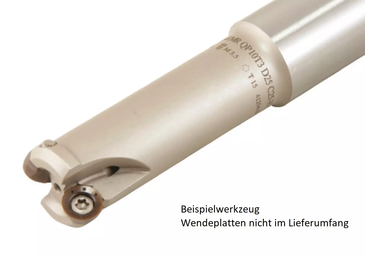 AKKO-Hochvorschub-Schaftfräser ø 25 mm für Wendeplatten, kompatibel mit Sumitomo QP.. 1204.... Schaft-ø 25, mit Innenkühlung, Z=2