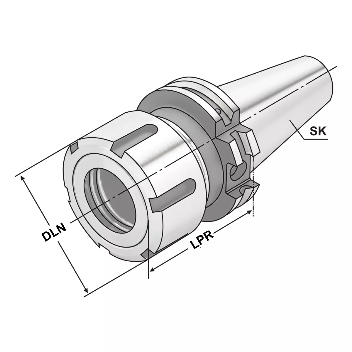 OZ-Spannzangenfutter SK 40 - 2/25 - 70 | OZ 25