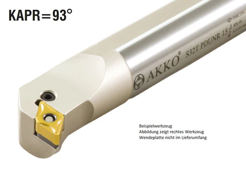 A32S PDUNL 15 Akko Drehhalter mit 32 mm Schaft-ø und Innenkühlung, Gesamtlänge 250 mm