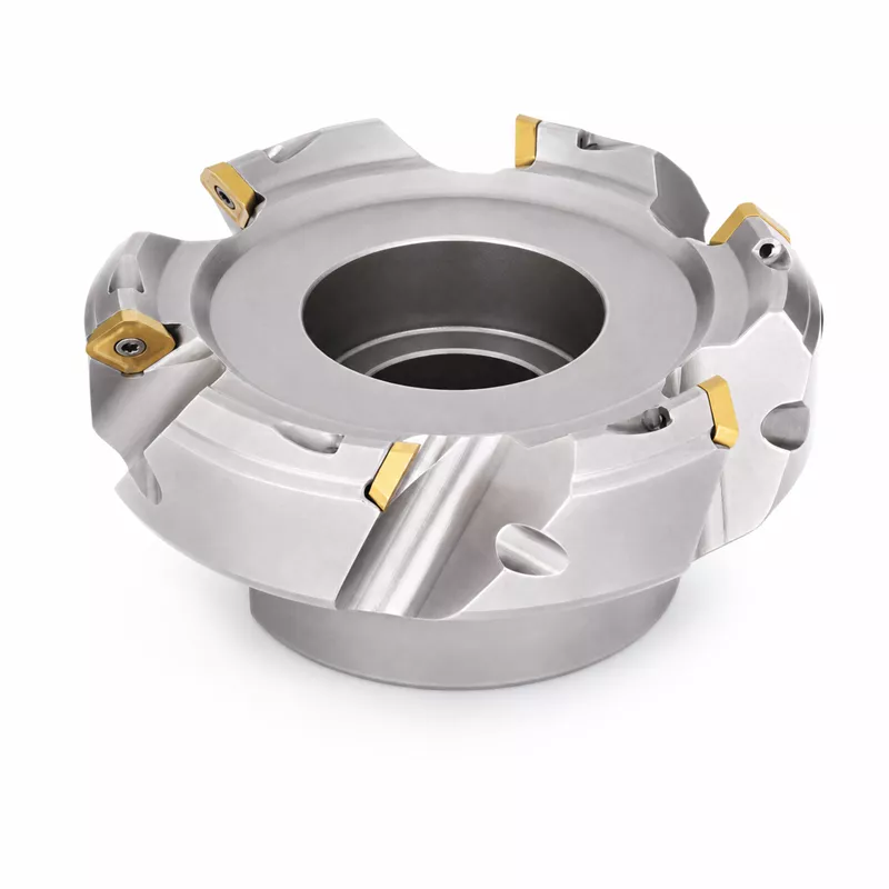 Planfräser Ø 80 mm mit 4 Schneiden, Schneidenwinkel 27°, SE12, Krümmung 45°