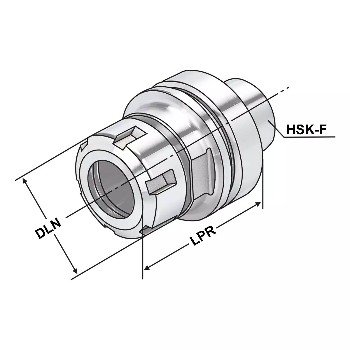 ER-Spannzangenfutter HSK 63 - 2/16 - 70 | ER 25