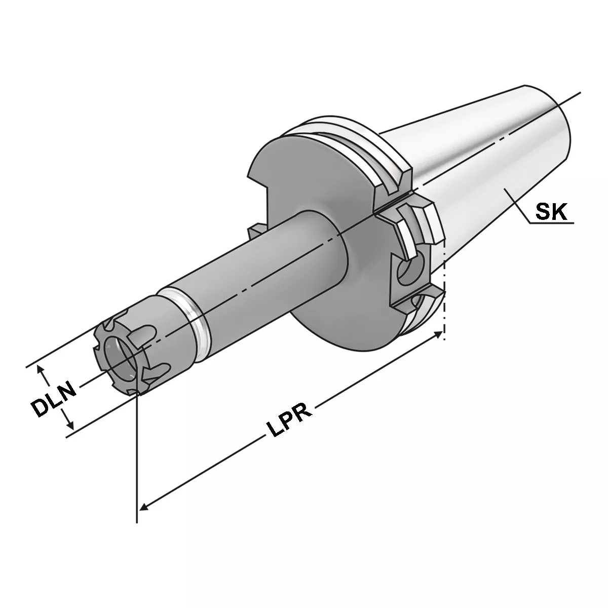 ER-Spannzangenfutter SK 30 - 1/10 - 70 | ER 16 | Mini