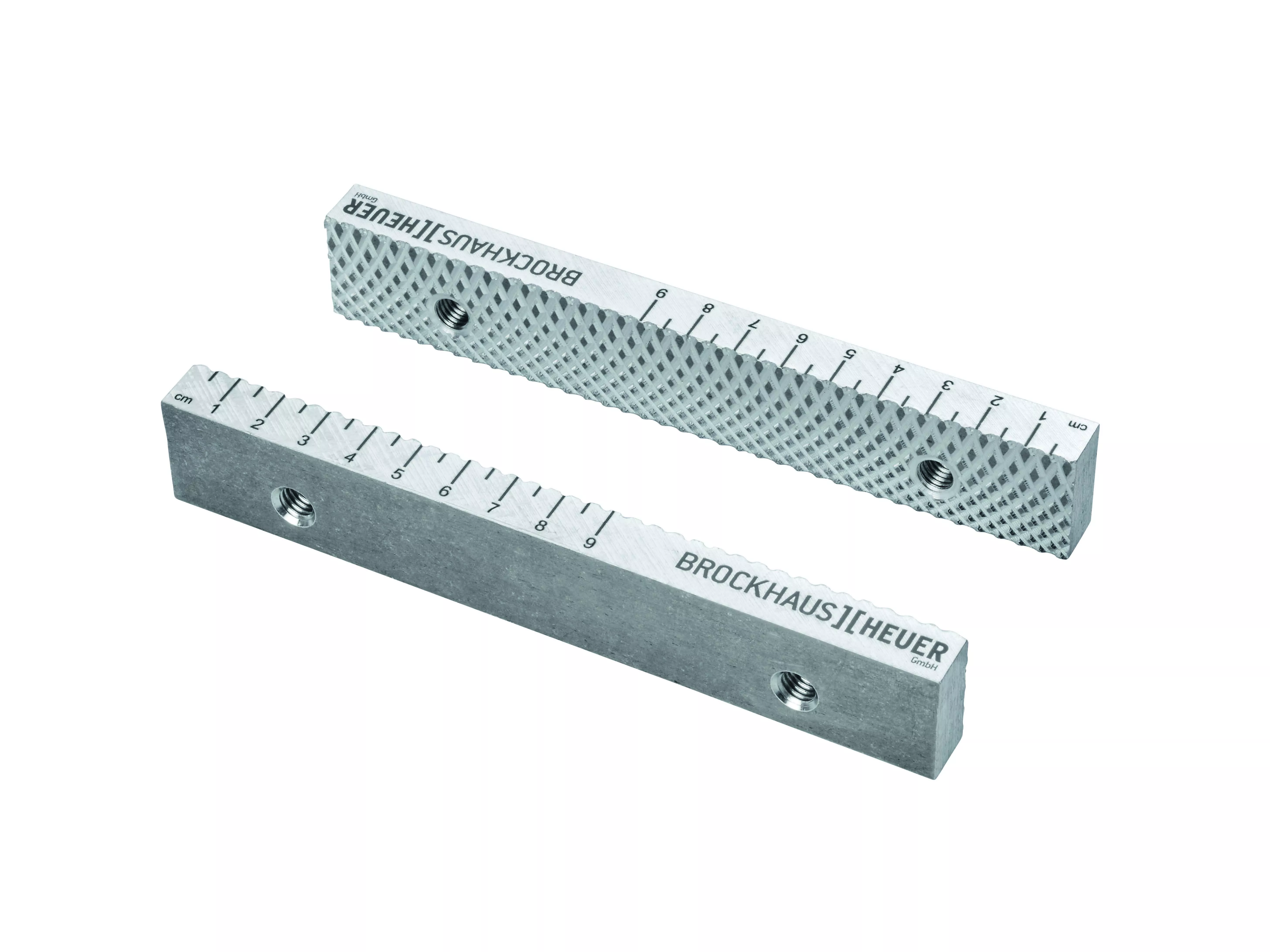Wechselbacken Typ SR für HEUER + Compact Schraubstock, Größe 120, aus verzinktem Stahl mit geriffelter und glatter Seite