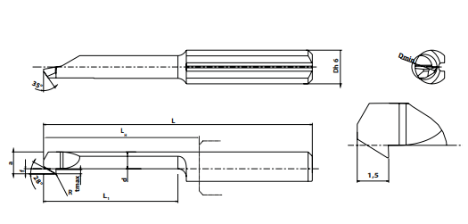 Eckenradius 45° Fase Rückwärtsbearbeitung