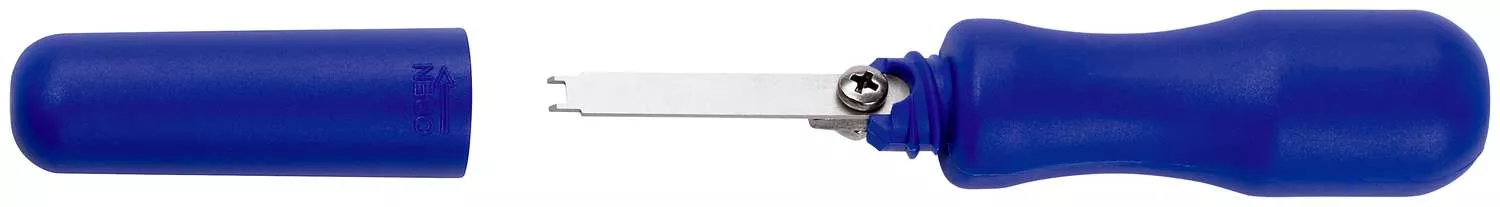 Entriegelungswerkzeug für Flachstecker 19834-08 E mit Einzelklinge 0,8 x 3,2 mm