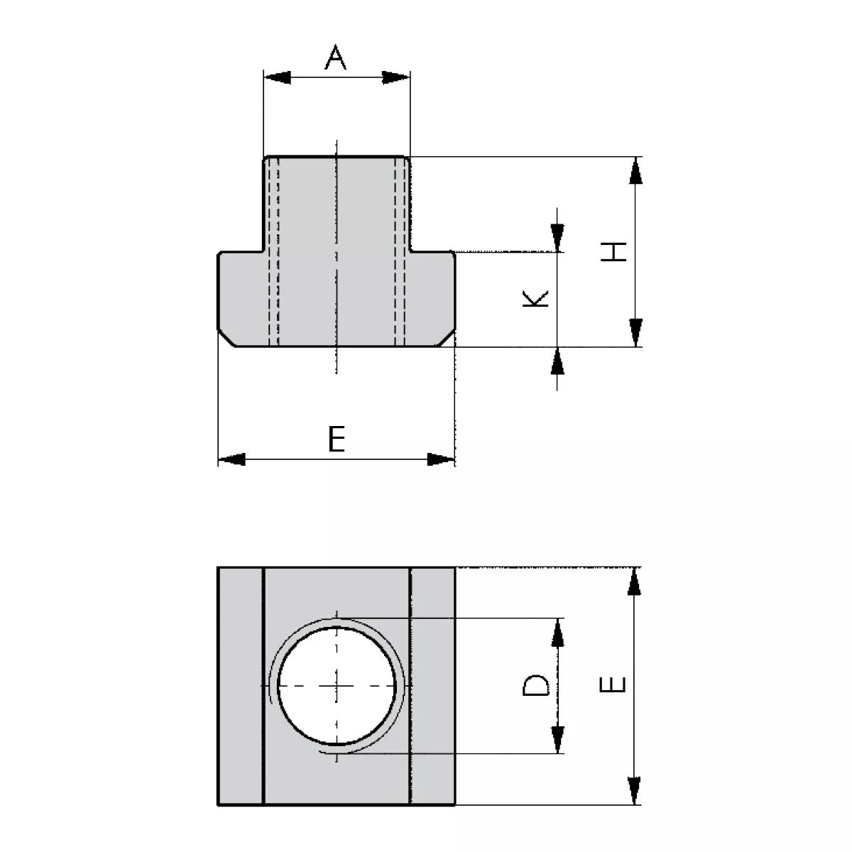 T-Nuten (T-Nutensteine) M10x18